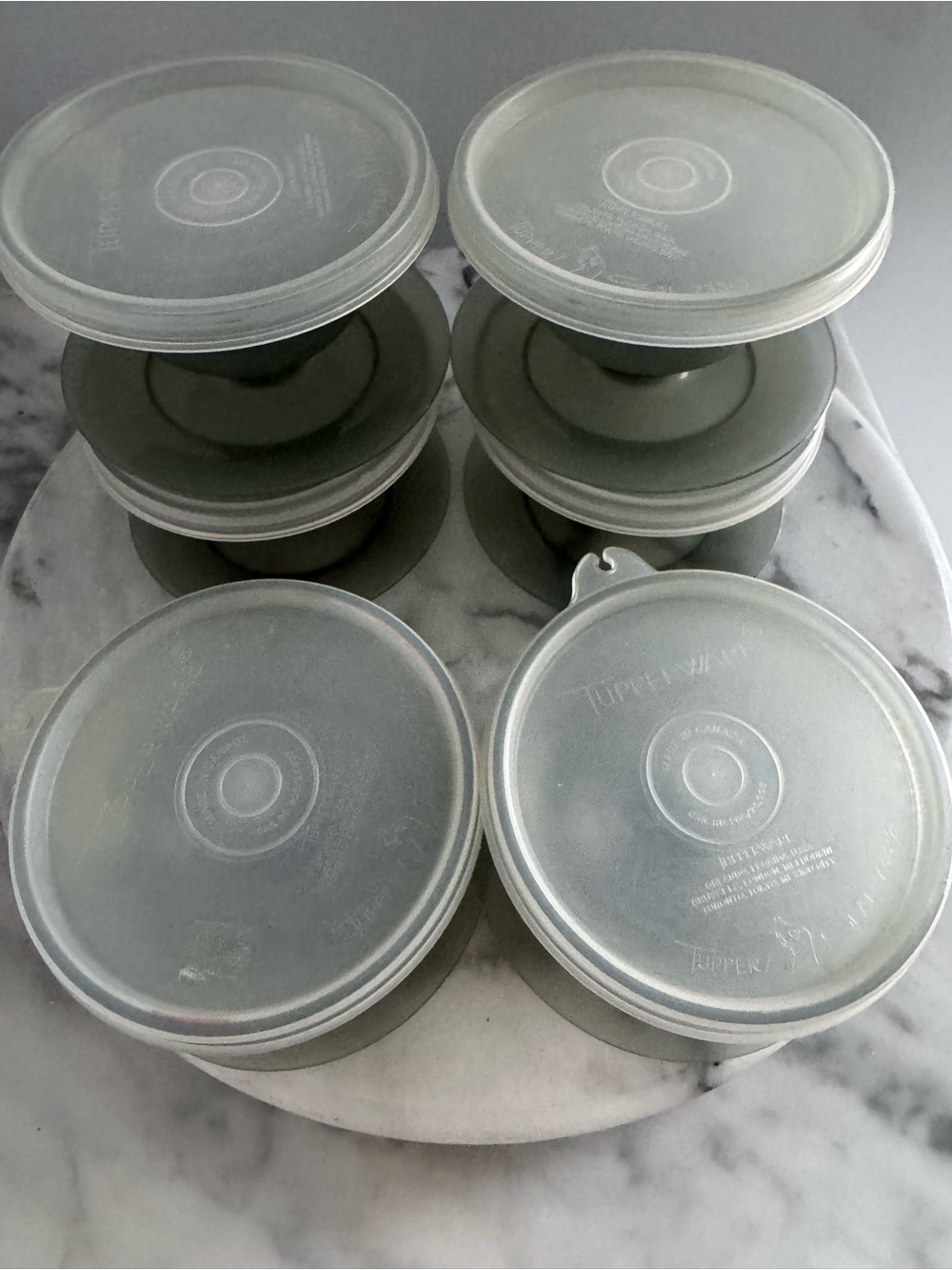 "Vintage Tupperware Smokey Grey Dessert Cups-set of 6